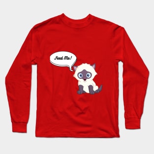 Hungry Kitten Long Sleeve T-Shirt